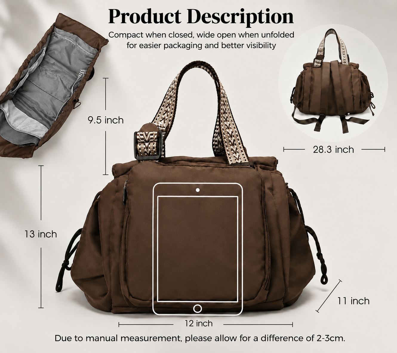 Versatile everyday tote bag/ backpack for women
