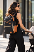 BAG PIXIE Large Diaper Backpack – Black Coffee