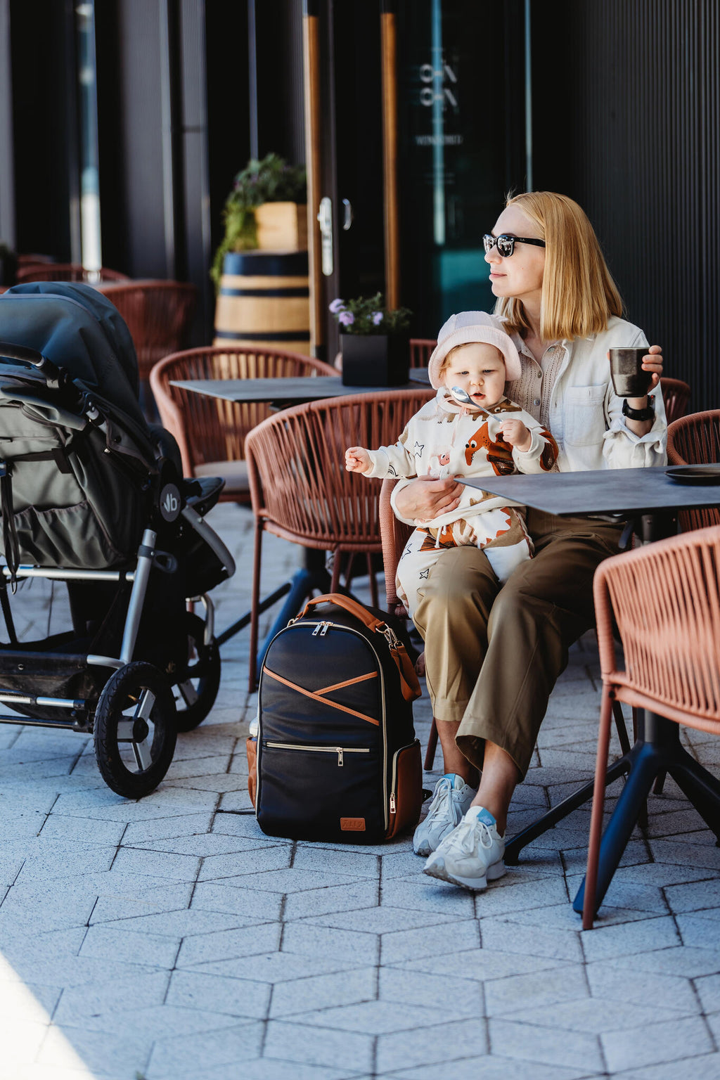 Ally Scandic Large Diaper Backpack – Black Coffee, photo 17