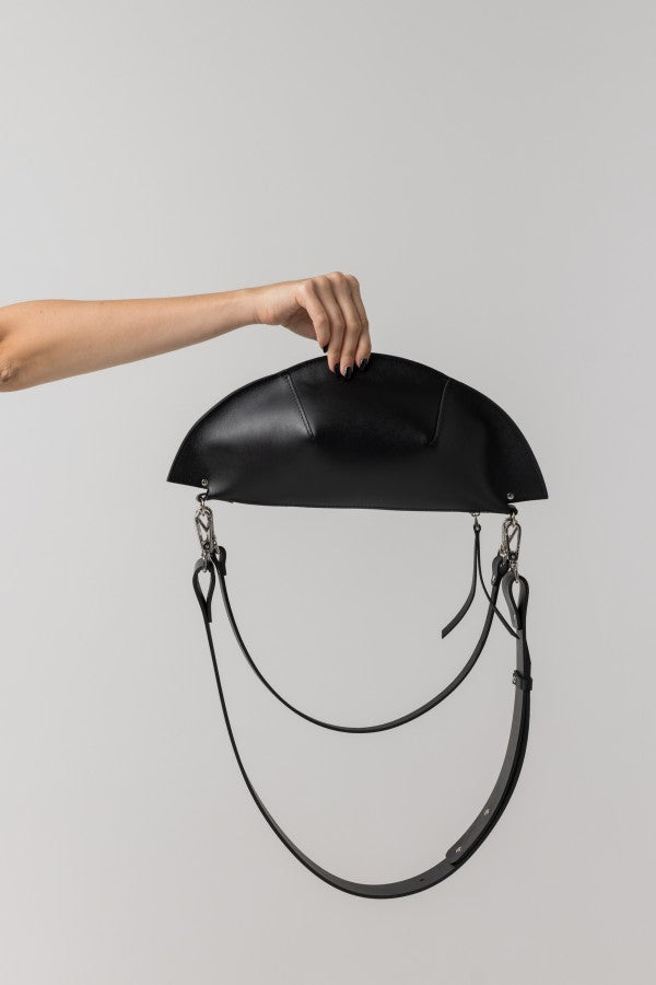 BAG PIXIE Olivia – Black Genuine Leather Shoulder Bag