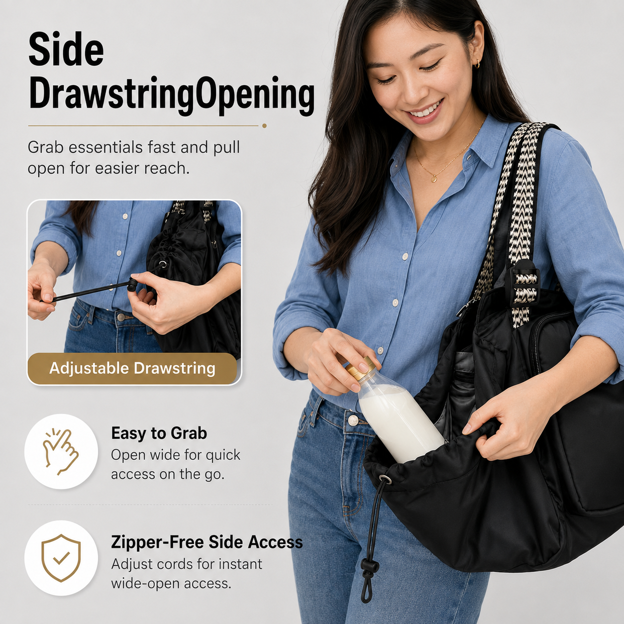 Versatile everyday tote bag/ backpack for women