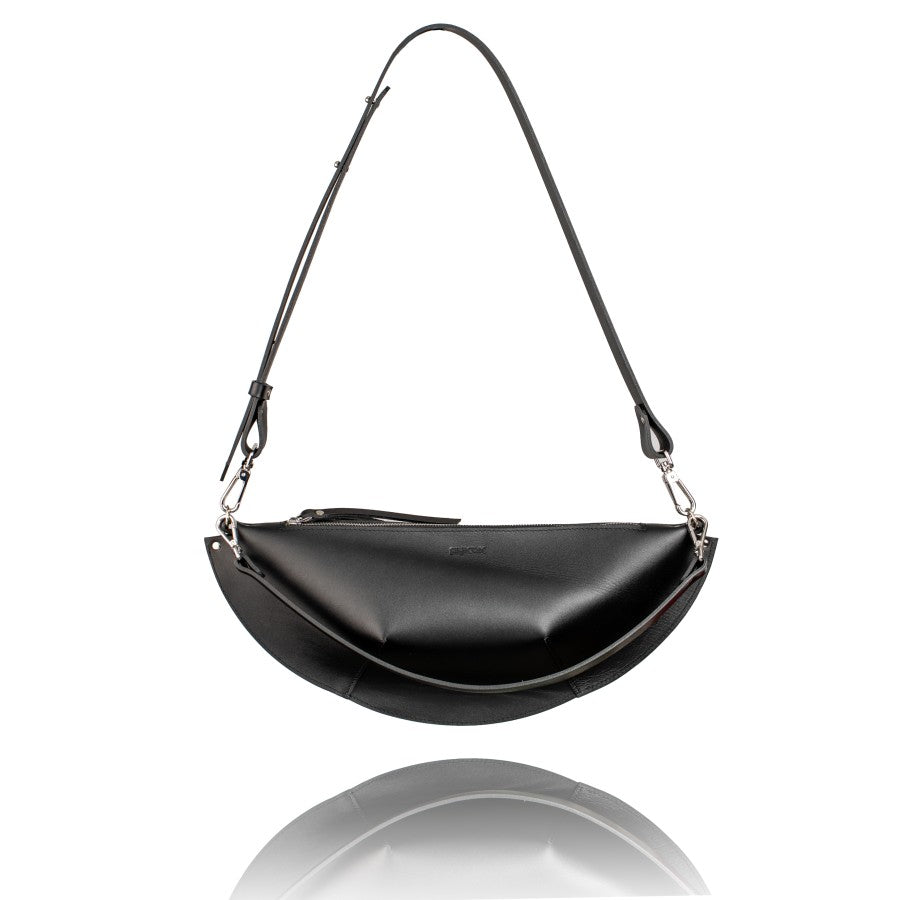 BAG PIXIE Olivia – Black Genuine Leather Shoulder Bag